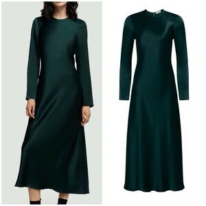 NWT Argent Silk Charmeuse Bias Dress sz M